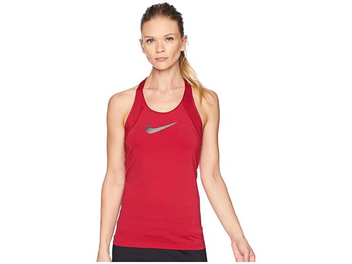 Nike Pro Mesh Training Tank (red Crush/black) Women's Sleeveless