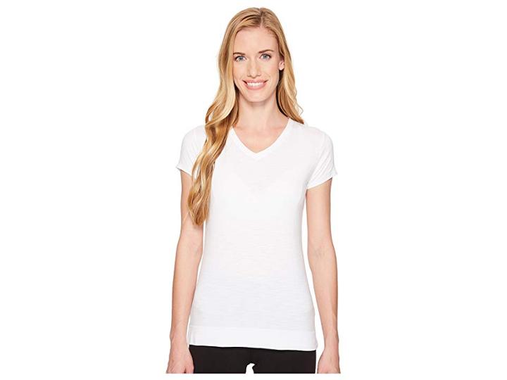 Tasc Performance Streets V Top (white 1) Women's Clothing