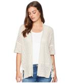 Michael Stars Cotton Knits 3/4 Sleeve Wrap With Ties (fawn) Women's Clothing