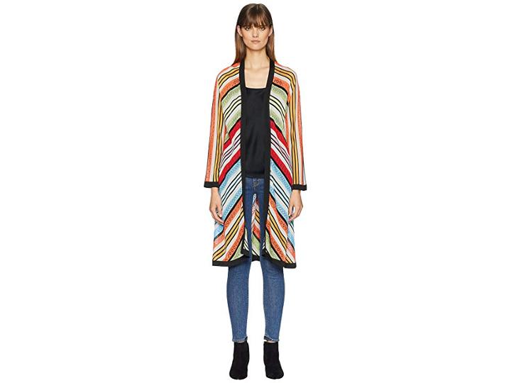 Mary Katrantzou Sola Cardigan Fira Stripe Knit (multi) Women's Swimwear