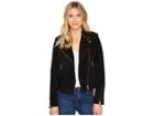 Blank Nyc Suede Moto Jacket (onyx) Women's Coat