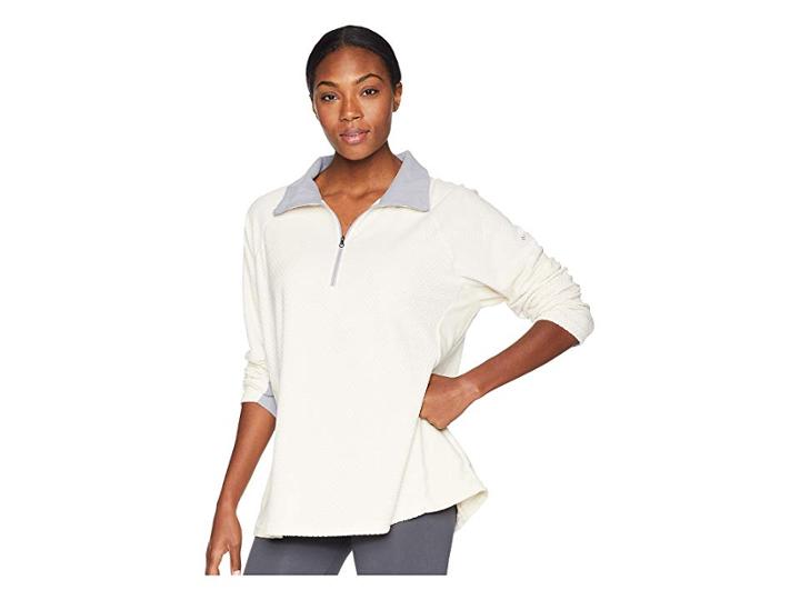 Columbia Plus Size Glacialtm Iv Print 1/2 Zip (light Bisque Diamond Quilt) Women's Clothing