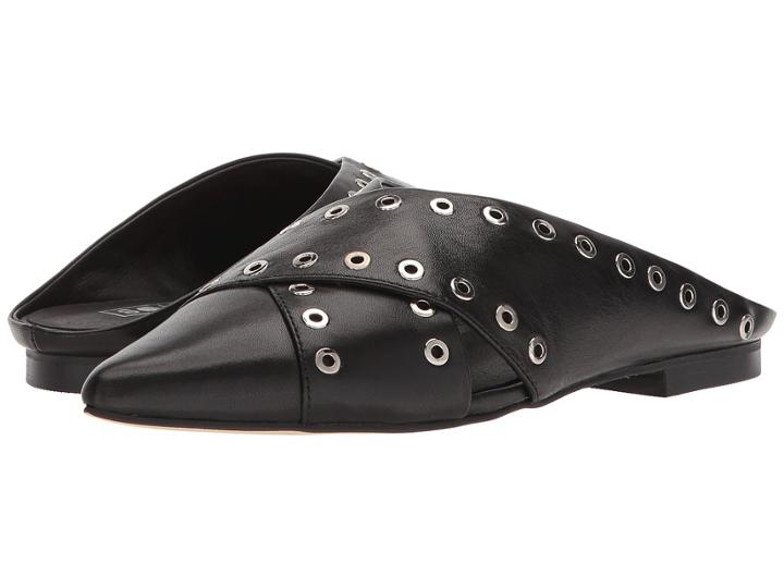 Sol Sana Cross Flat (black Eyelet) Women's Slide Shoes