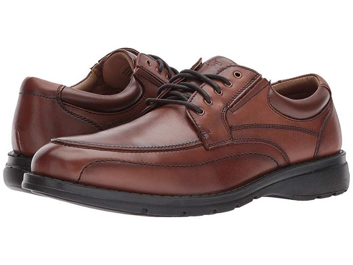 Dockers Barker Moc Toe Oxford (dark Tan Polished Full Grain) Men's Shoes