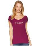 Bebe Jade Rib Logo (purple Potion) Women's Clothing