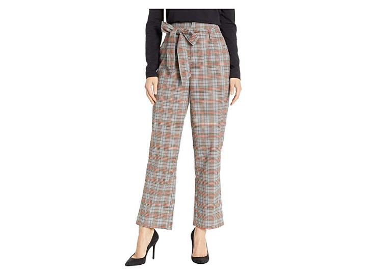 J.o.a. Pleated Trousers (light Blue Plaid) Women's Casual Pants