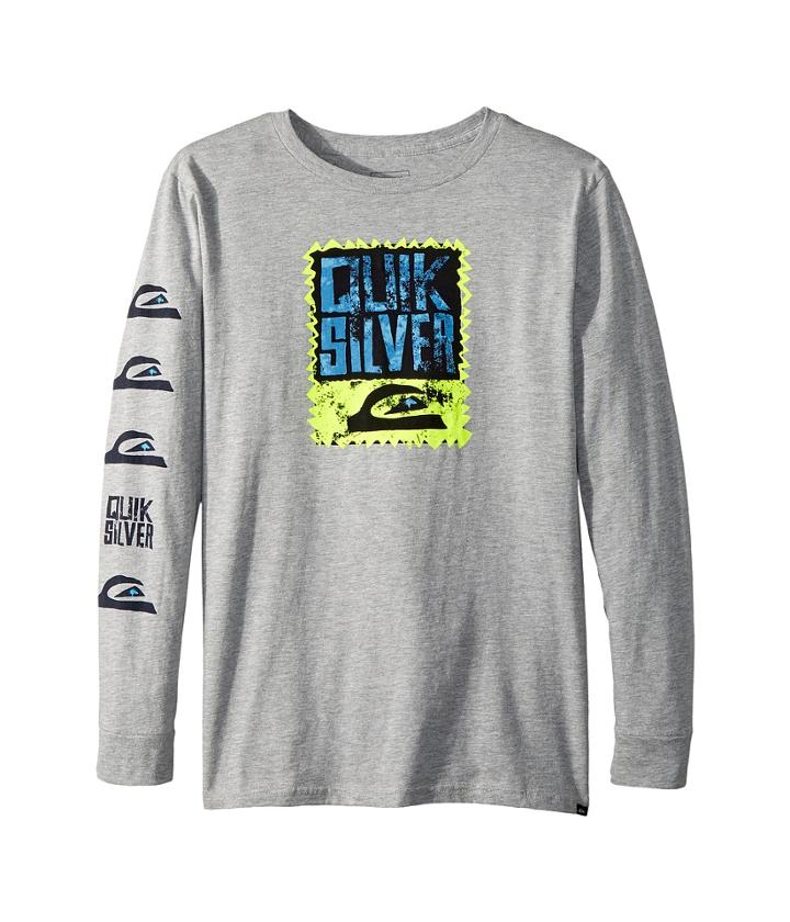 Quiksilver Kids Awaken The Vibe Long Sleeve Shirt (big Kids) (athletic Heather) Boy's T Shirt