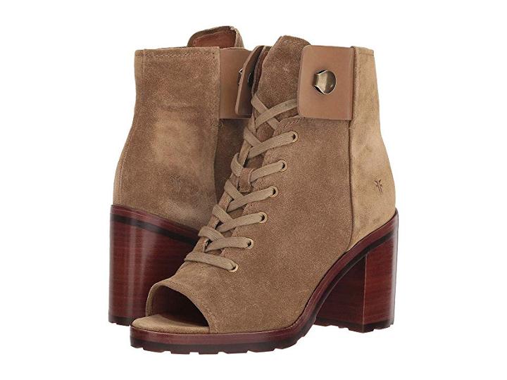 Frye Danica Lug Combat (sand Soft Oiled Suede) High Heels