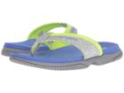 New Balance Kids Jojo Thong (little Kid/big Kid) (grey/blue) Girls Shoes