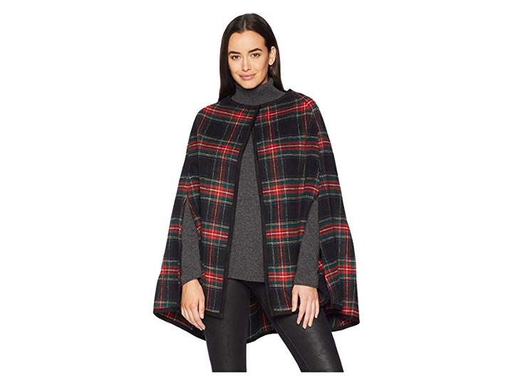 Lauren Ralph Lauren Tartan Plaid Cape (red Stewart) Women's Clothing