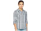Columbia Silver Ridge Long Sleeve Flannel Shirt (cirrus Grey Ombre Window Plaid) Women's Long Sleeve Button Up