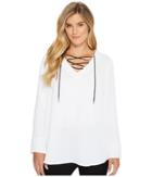 Nic+zoe All Tied Up Top (paper White) Women's Clothing