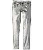 Dl1961 Kids Silver Coated Skinny Jeans In Silverado (big Kids) (silverado) Girl's Jeans