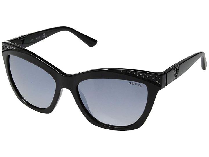 Guess Gu7479-s (shiny Black/smoke Mirror) Fashion Sunglasses