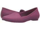 Crocs Eve Flat (plum) Women's Flat Shoes