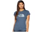 The North Face 1/2 Dome Tri-blend Crew Tee (blue Wing Teal Heather/gulf Blue Multi) Women's T Shirt