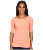 The North Face Long Sleeve Flashdry Pocket Tee (feather Orange Heather (prior Season)) Women's Long Sleeve Pullover