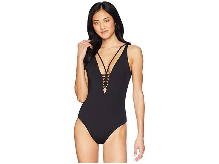 O'neill Salt Water Solids Macrame One-piece (black) Women's Swimsuits One Piece