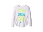 Nike Kids Train Like A Girl Modern Tee (little Kids) (white) Girl's Clothing