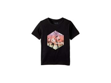 Hurley Kids Watercolor Premium Tee (little Kids) (black) Boy's T Shirt