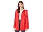French Connection Hooded Slicker W/ Side Zip Hem (red) Women's Coat