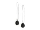 The Sak Stone Threader Earrings (black/silver) Earring