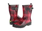 Western Chief Lumber Plaid Mid Boot (red) Women's Rain Boots