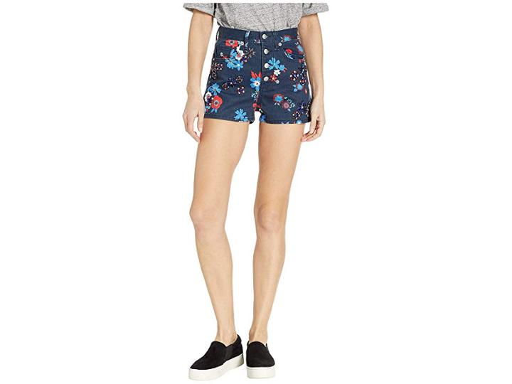 Juicy Couture Hayworth Floral Embellished Denim Shorts (regal Hayworth Floral) Women's Shorts