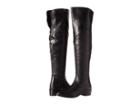 Frye Ray Over The Knee (black Polished Soft Grain) Women's  Boots