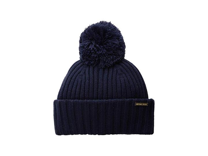 Michael Michael Kors Rib Cuff Hat (navy/gold) Cold Weather Hats