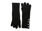 Michael Michael Kors Rib Gloves (black/silver) Extreme Cold Weather Gloves