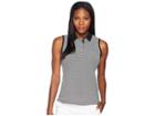 Vineyard Vines Golf Sleeveless Stripe Pique Sport Polo (jet Black) Women's Clothing