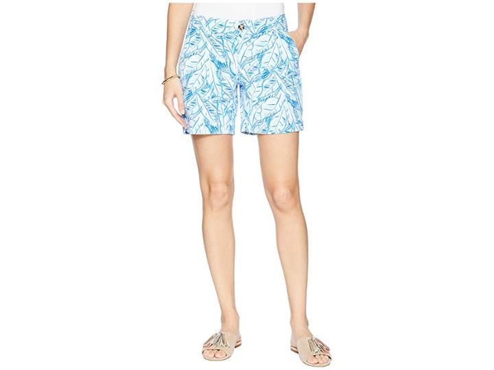 Lilly Pulitzer Jayne Stretch Shorts (bennet Blue Lets Mango) Women's Shorts