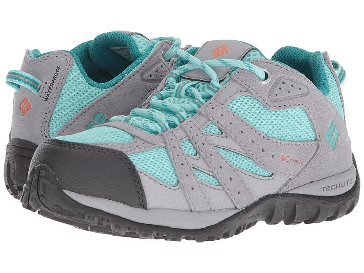 Columbia Kids Redmond Waterproof (little Kid/big Kid) (gulf Stream/bright Peach) Girls Shoes