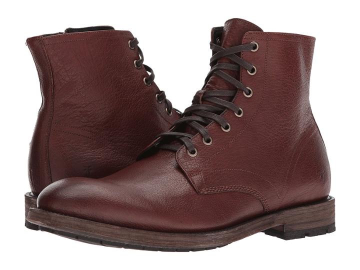Frye Bowery Lace-up (copper Buffalo Leather) Men's Lace-up Boots