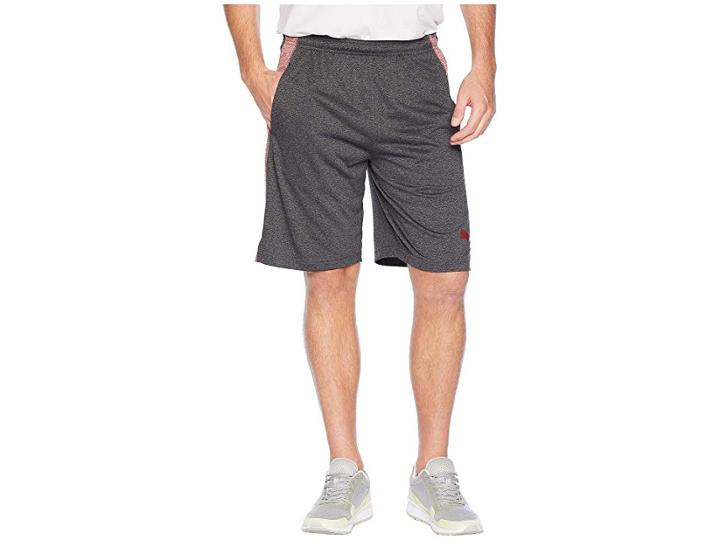 Puma X Factor Shorts (dark Gray Heather/red Dahlia Heather) Men's Shorts
