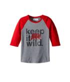 Columbia Kids Outdoor Elements 3/4 Sleeve Shirt (little Kids/big Kids) (bright Red/grey Ash Heather) Boy's T Shirt