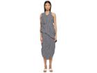 Y's By Yohji Yamamoto Shirring Sleeveless Top (blue) Women's Sleeveless