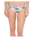 Nicole Miller La Plage By Nicole Miller Chrissy Bikini Bottom (aquatic Flowers/sunset Palms Combo) Women's Swimwear