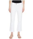 Elliott Lauren Five-pocket Crop Jeans With Eyelet Hem In White (white) Women's Jeans