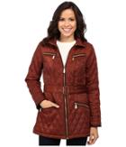 Vince Camuto Belted Quilted Jacket L8101 (rust) Women's Coat