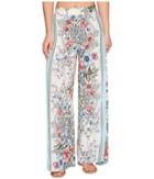 Vince Camuto Wrap Cover-up Pants (white Multi) Women's Swimwear
