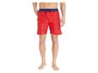 U.s. Polo Assn. Pinstripe Swim Shorts (engine Red) Men's Swimwear