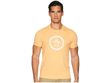 Original Penguin Heathered Distressed Circle Logo Tee (mock Orange) Men's T Shirt