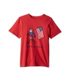 Life Is Good Kids Crusher God Bless America Tee (little Kids/big Kids) (americana Red) Boy's T Shirt