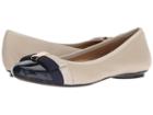 Vaneli Salia (bone Nappa/navy Patent/navy & Bone Grosgrain) Women's Flat Shoes