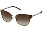 Michael Kors 0mk1022 (brown Gradient/pale Gold Tone) Fashion Sunglasses