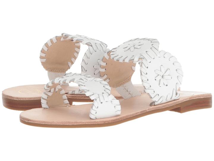 Jack Rogers Miss Lauren (little Kid/big Kid) (white) Women's Shoes