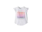 Chaser Kids Super Soft Vintage Jersey Candy Tee (toddler/little Kids) (white) Girl's T Shirt