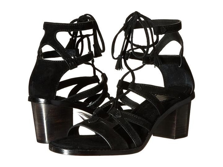 Frye Brielle Gladiator (black Suede) High Heels